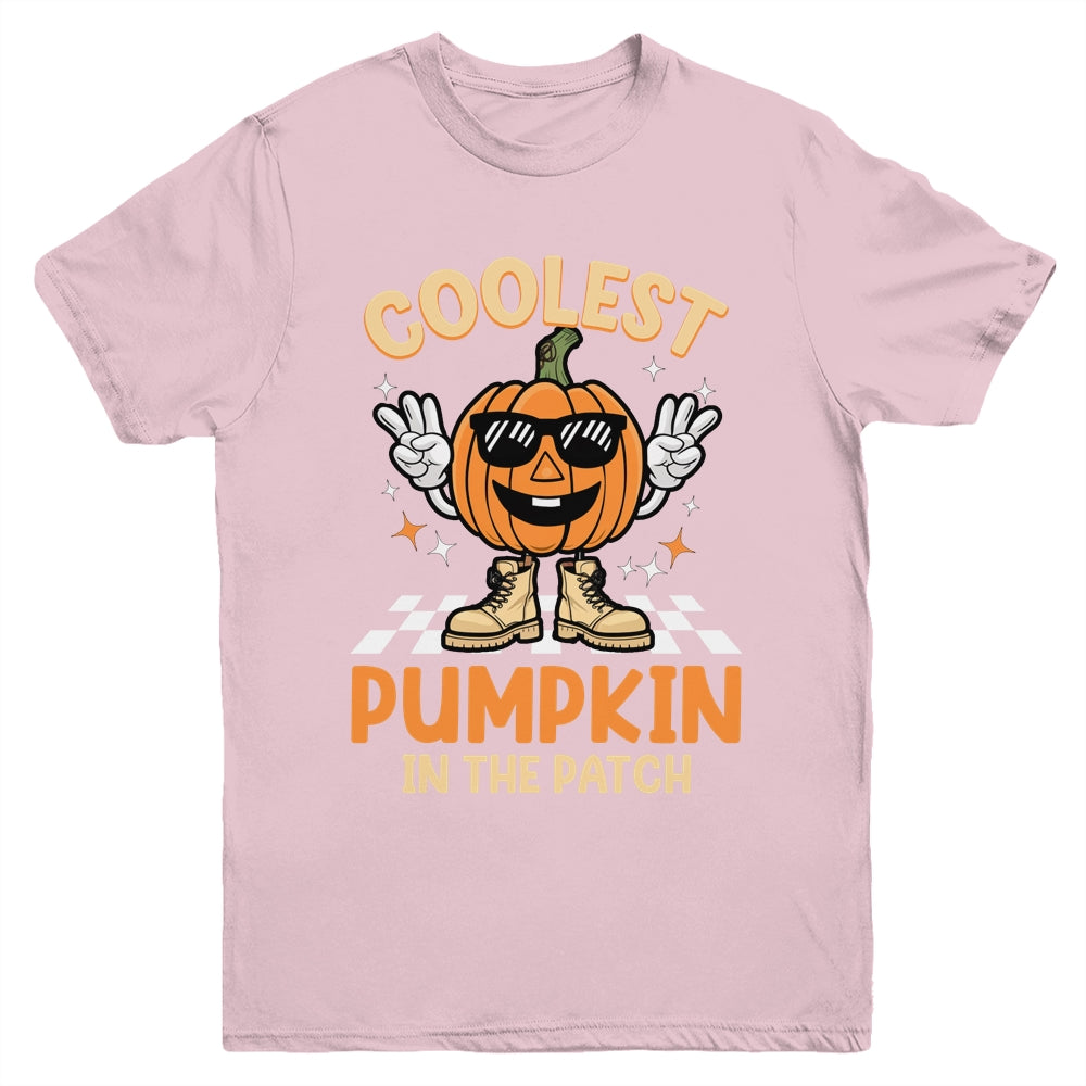 Coolest Pumpkin In The Patch Halloween Boys Girls Vintage Youth Shirt | siriusteestore