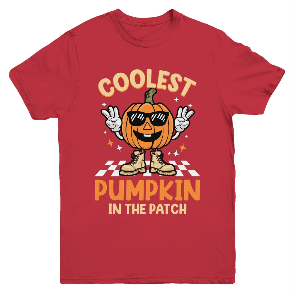 Coolest Pumpkin In The Patch Halloween Boys Girls Vintage Youth Shirt | siriusteestore
