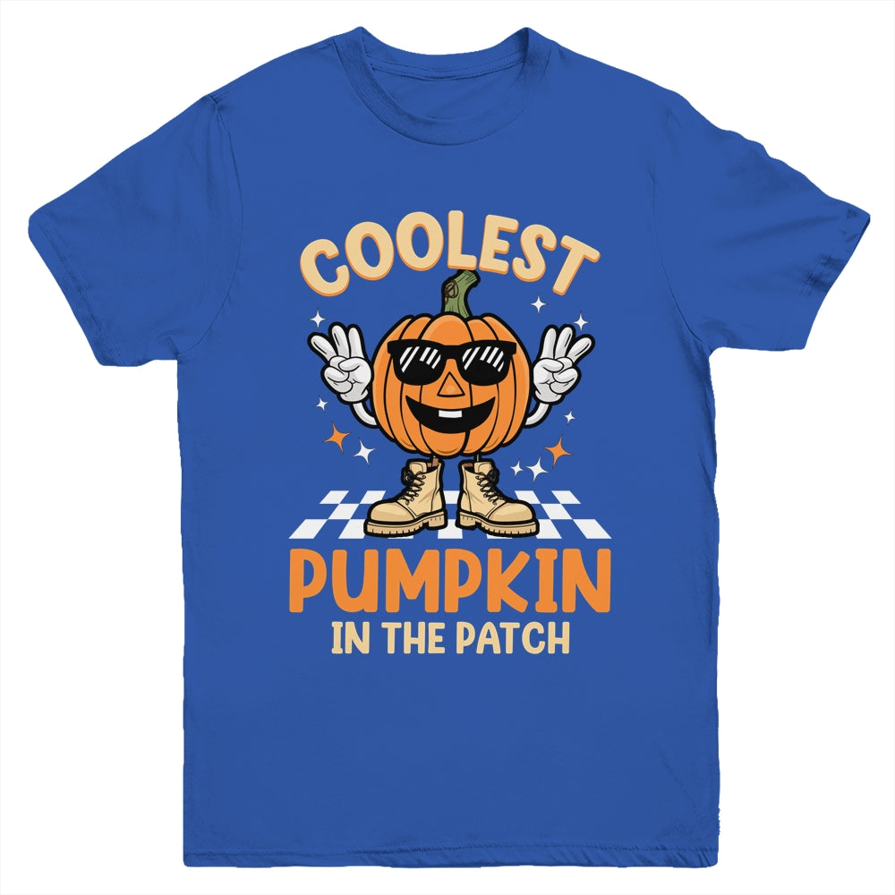 Coolest Pumpkin In The Patch Halloween Boys Girls Vintage Youth Shirt | siriusteestore