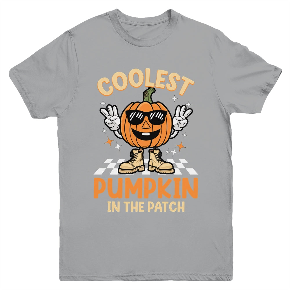 Coolest Pumpkin In The Patch Halloween Boys Girls Vintage Youth Shirt | siriusteestore