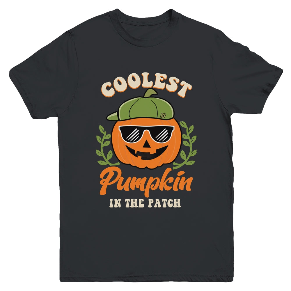 Coolest Pumpkin In The Patch Kids Boys Men Pumpkin Halloween Youth Shirt | siriusteestore