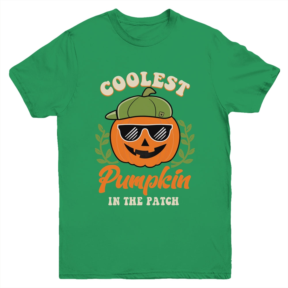 Coolest Pumpkin In The Patch Kids Boys Men Pumpkin Halloween Youth Shirt | siriusteestore