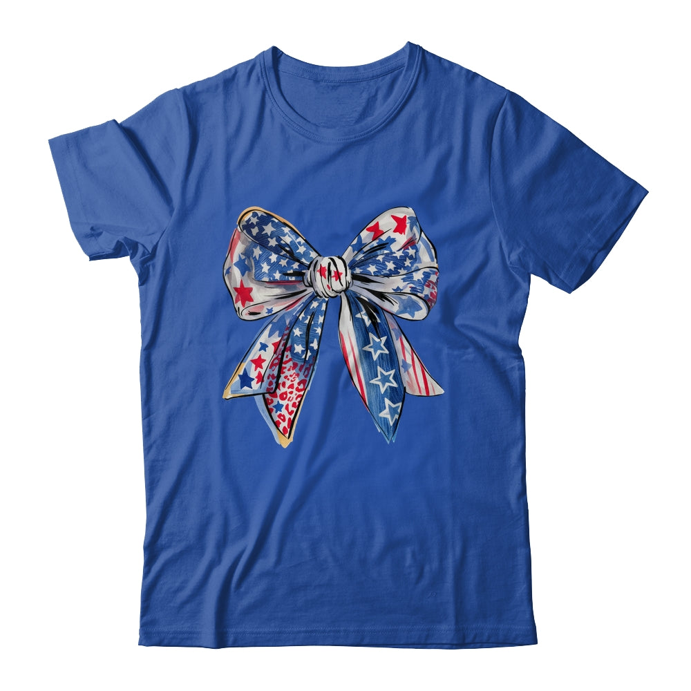 Coquette American Flag Coquette Bow Fourth Of July Freedom Shirt & Tank Top | siriusteestore