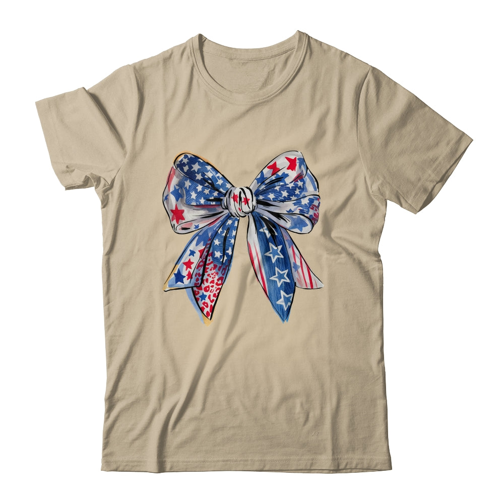 Coquette American Flag Coquette Bow Fourth Of July Freedom Shirt & Tank Top | siriusteestore
