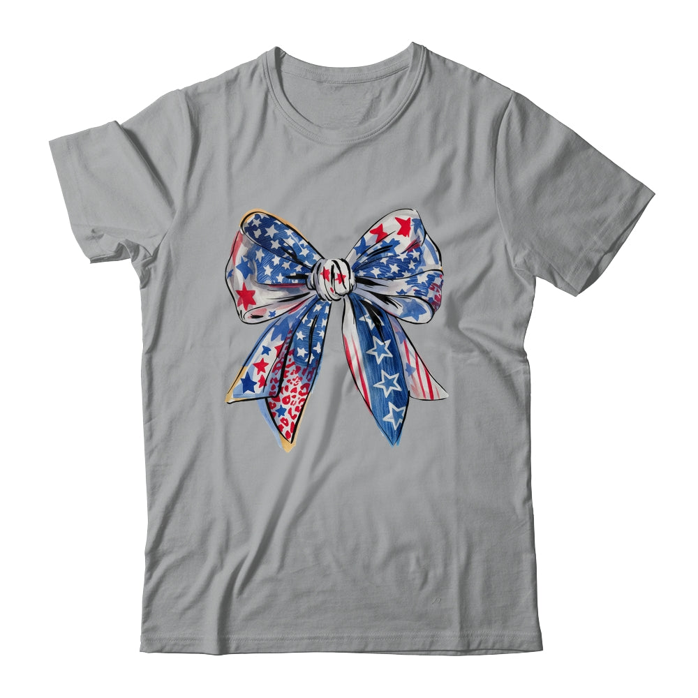 Coquette American Flag Coquette Bow Fourth Of July Freedom Shirt & Tank Top | siriusteestore