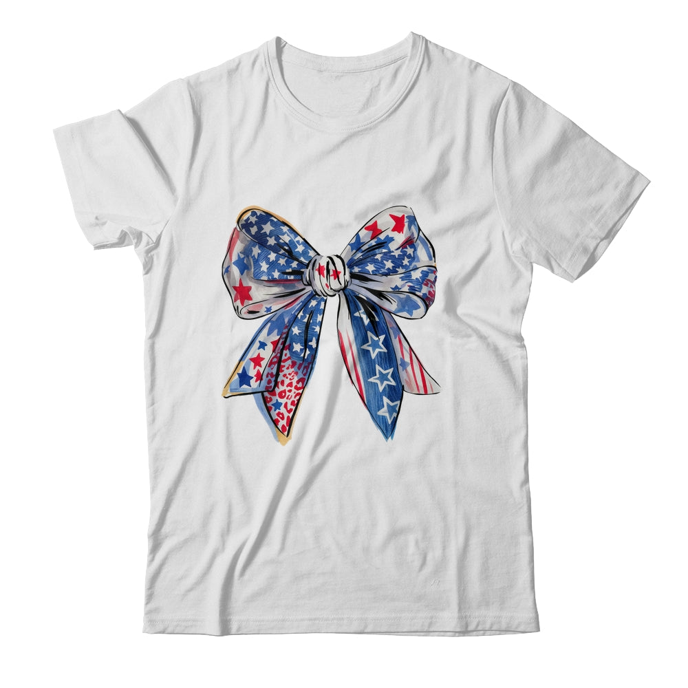Coquette American Flag Coquette Bow Fourth Of July Freedom Shirt & Tank Top | siriusteestore