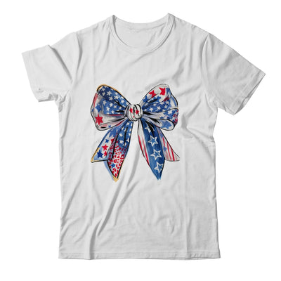 Coquette American Flag Coquette Bow Fourth Of July Freedom Shirt & Tank Top | siriusteestore