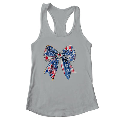 Coquette American Flag Coquette Bow Fourth Of July Freedom Shirt & Tank Top | siriusteestore
