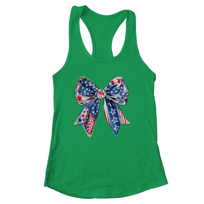 Coquette American Flag Coquette Bow Fourth Of July Freedom Shirt & Tank Top | siriusteestore