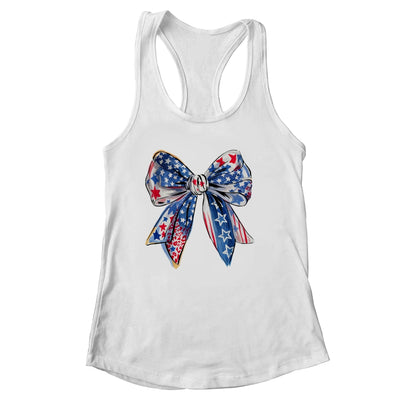 Coquette American Flag Coquette Bow Fourth Of July Freedom Shirt & Tank Top | siriusteestore