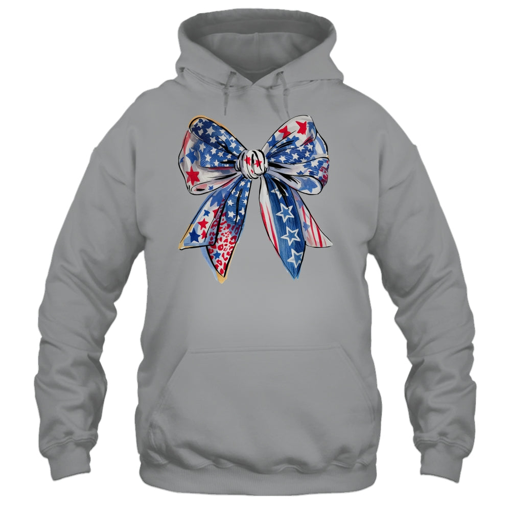 Coquette American Flag Coquette Bow Fourth Of July Freedom Shirt & Tank Top | siriusteestore
