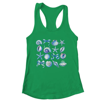 Coquette Blue Bow Ocean Beach Retro Summer Women Girls Kids Shirt & Tank Top | siriusteestore