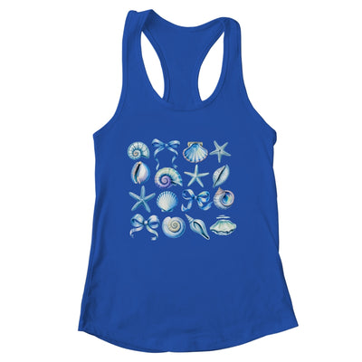 Coquette Blue Bow Ocean Beach Retro Summer Women Girls Kids Shirt & Tank Top | siriusteestore