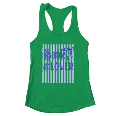 Coquette Book Lover Preppy Blue Stripes Bookworm Reading Shirt & Tank Top | siriusteestore