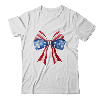 Coquette Bow 4th Of July America Flag Independence Day Shirt & Tank Top | siriusteestore