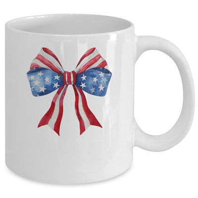 Coquette Bow 4th Of July America Flag Independence Day Mug | siriusteestore