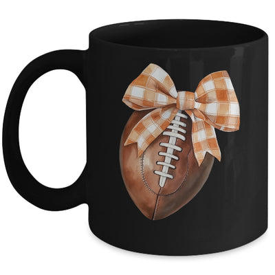 Coquette Bow American Football Autumn Thanksgiving Game Day Mug | siriusteestore