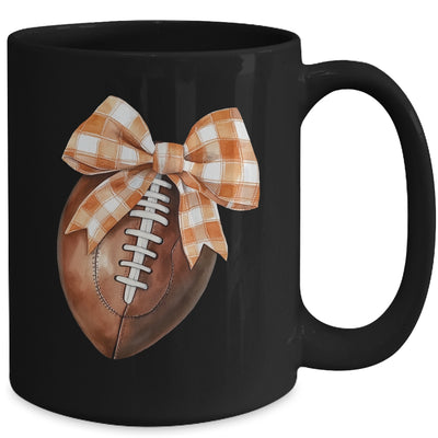 Coquette Bow American Football Autumn Thanksgiving Game Day Mug | siriusteestore