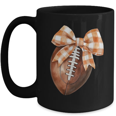 Coquette Bow American Football Autumn Thanksgiving Game Day Mug | siriusteestore