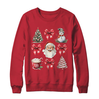 Coquette Bow Christmas Tree Retro Holidays Santa Xmas Girls Shirt & Sweatshirt | siriusteestore