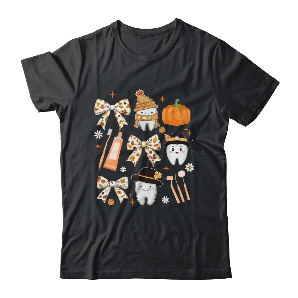 Coquette Bow Dental Squad Fall Autumn Dentist Assistant Shirt & Hoodie | siriusteestore