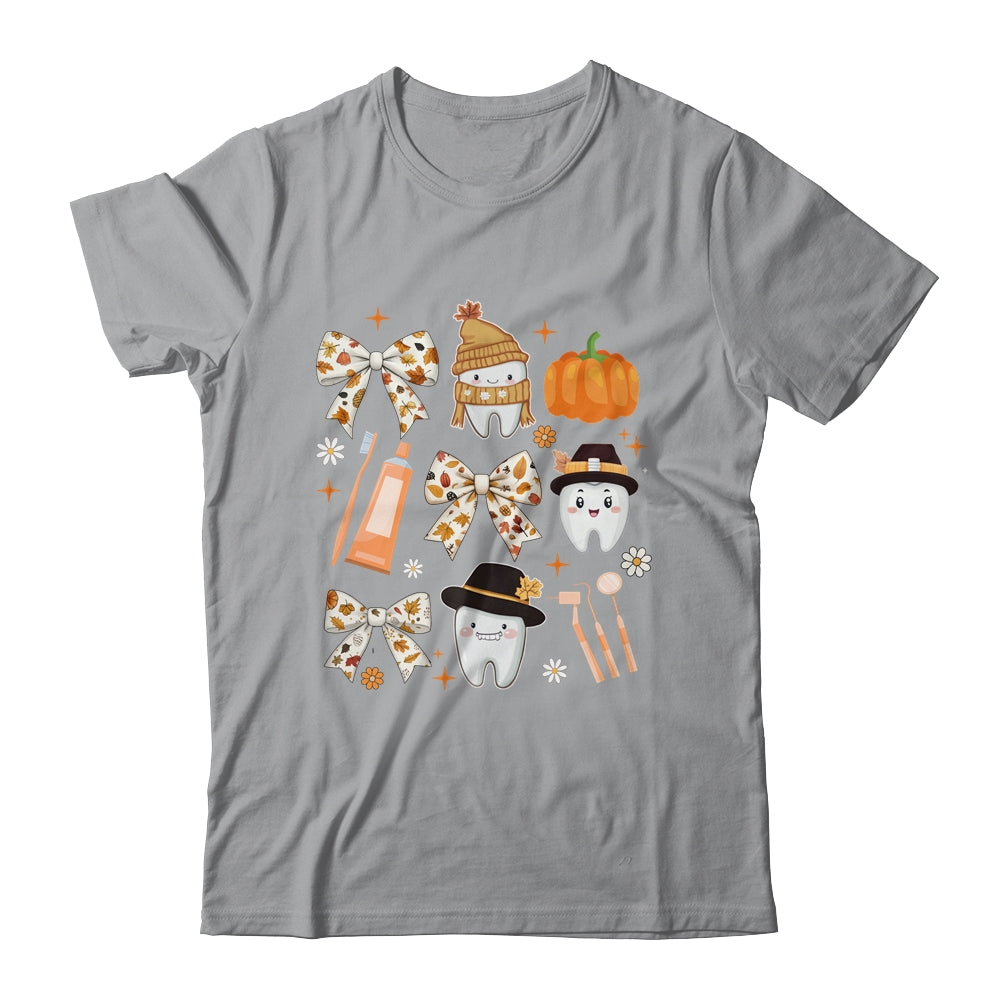 Coquette Bow Dental Squad Fall Autumn Dentist Assistant Shirt & Hoodie | siriusteestore