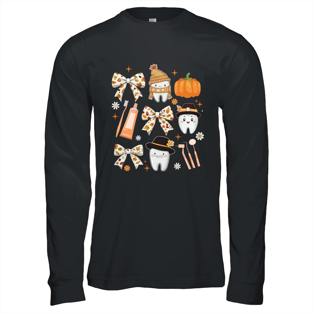 Coquette Bow Dental Squad Fall Autumn Dentist Assistant Shirt & Hoodie | siriusteestore