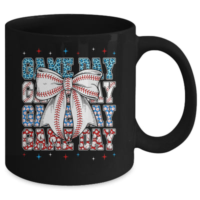 Coquette Bow Game Day Baseball Softball Funny Cheer Mom Mug | siriusteestore