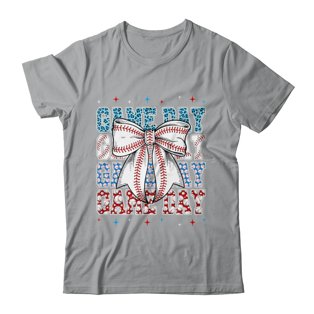 Coquette Bow Game Day Baseball Softball Funny Cheer Mom Shirt & Tank Top | siriusteestore