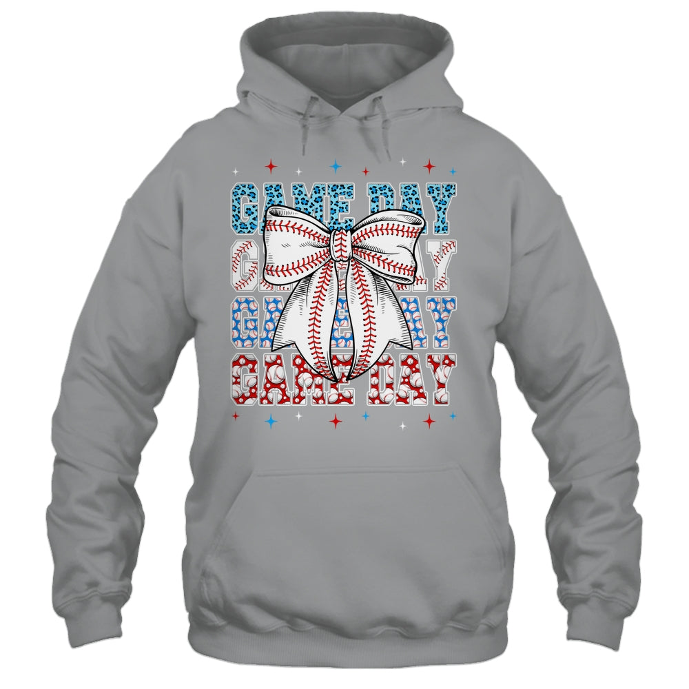 Coquette Bow Game Day Baseball Softball Funny Cheer Mom Shirt & Tank Top | siriusteestore