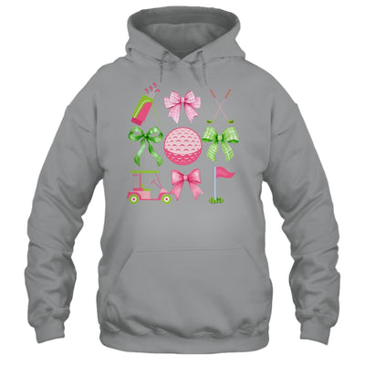 Coquette Bow Golf Cart Game Day Golfing Golfer Golf Lover Shirt & Tank Top | siriusteestore