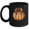 Coquette Bow Leopard Pumpkin Thanksgiving Rustic Fall Women Mug | siriusteestore