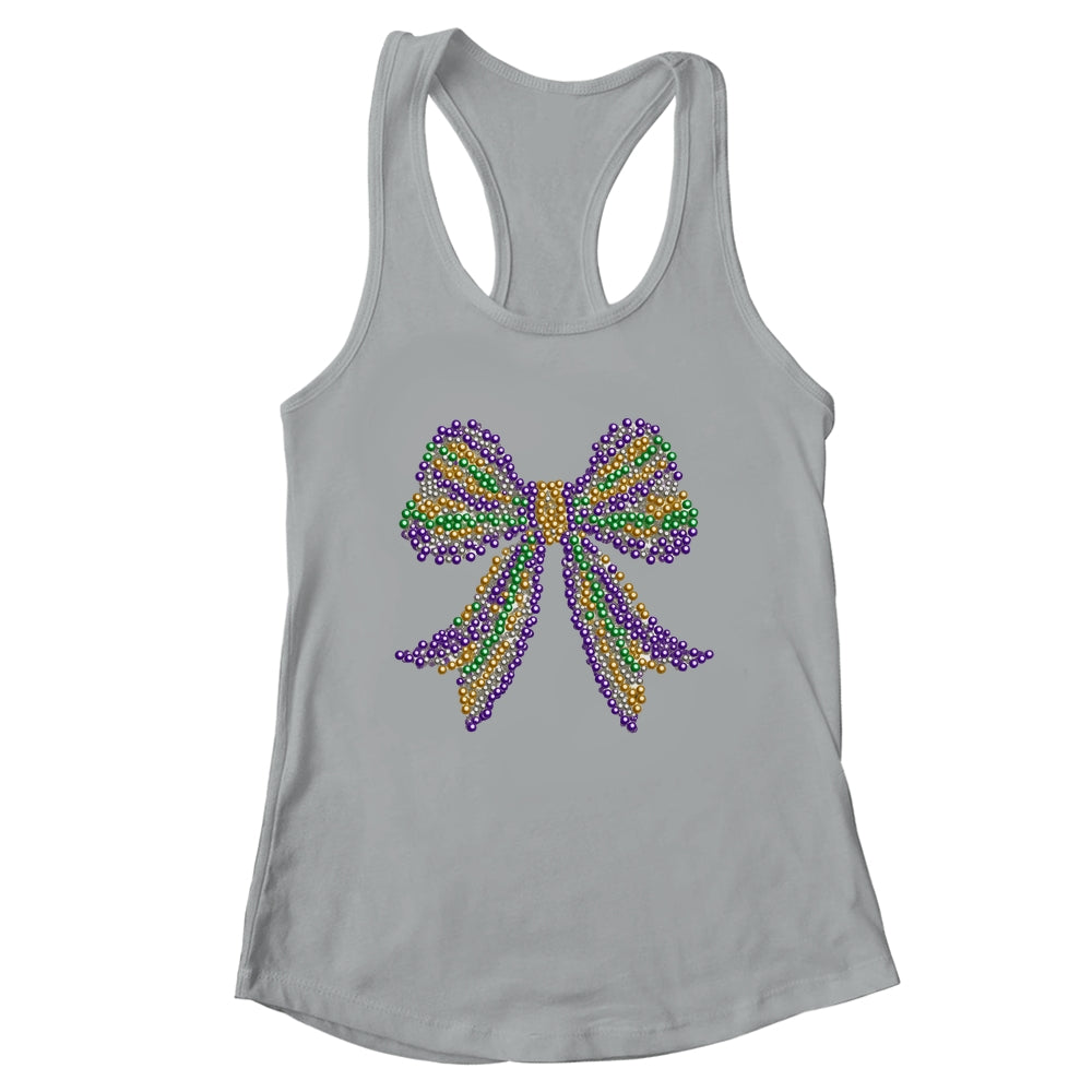 Coquette Bow Mardi Gras Festival Carnival Beads Girls Women Shirt & Tank Top | siriusteestore