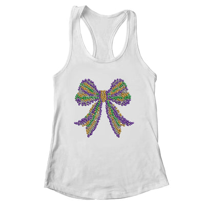 Coquette Bow Mardi Gras Festival Carnival Beads Girls Women Shirt & Tank Top | siriusteestore