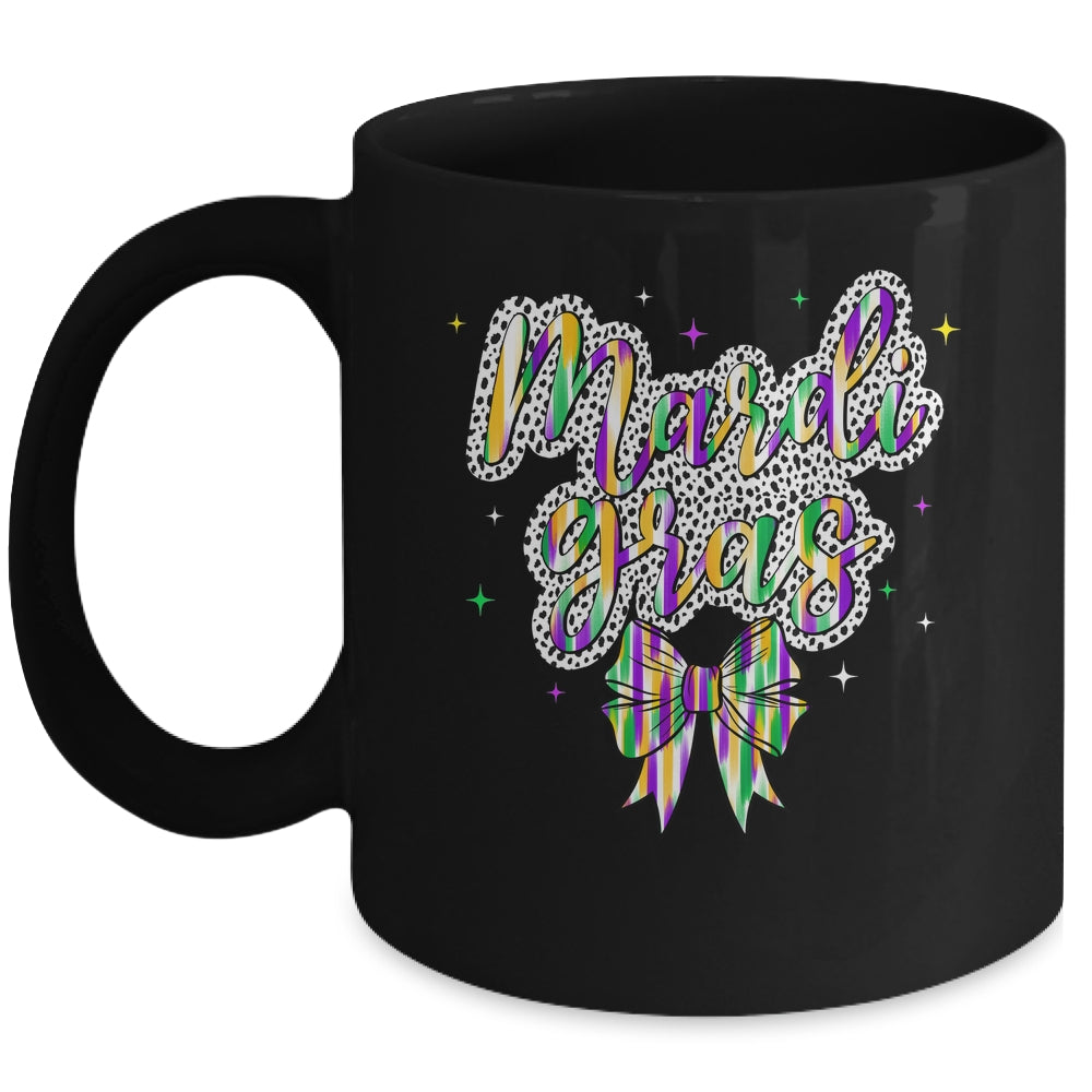 Coquette Bow Mardi Gras New Orleans Louisiana Women Girls Mug | siriusteestore