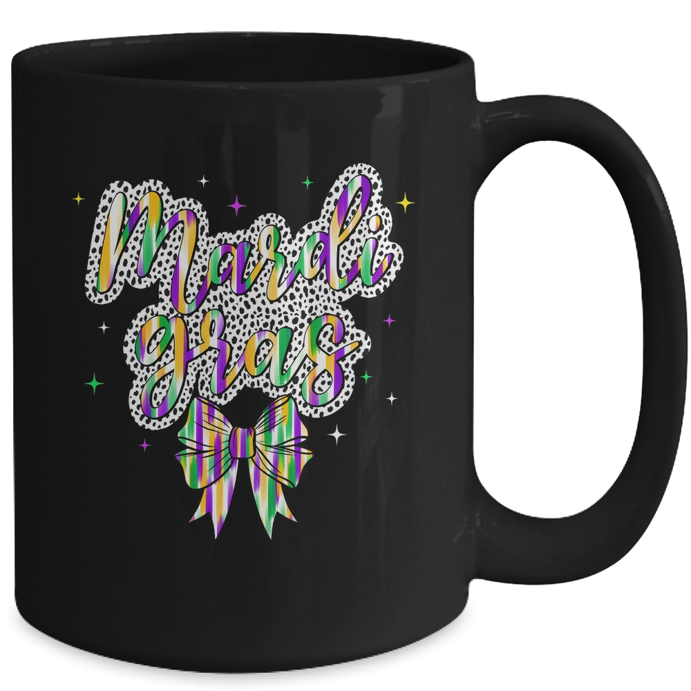 Coquette Bow Mardi Gras New Orleans Louisiana Women Girls Mug | siriusteestore