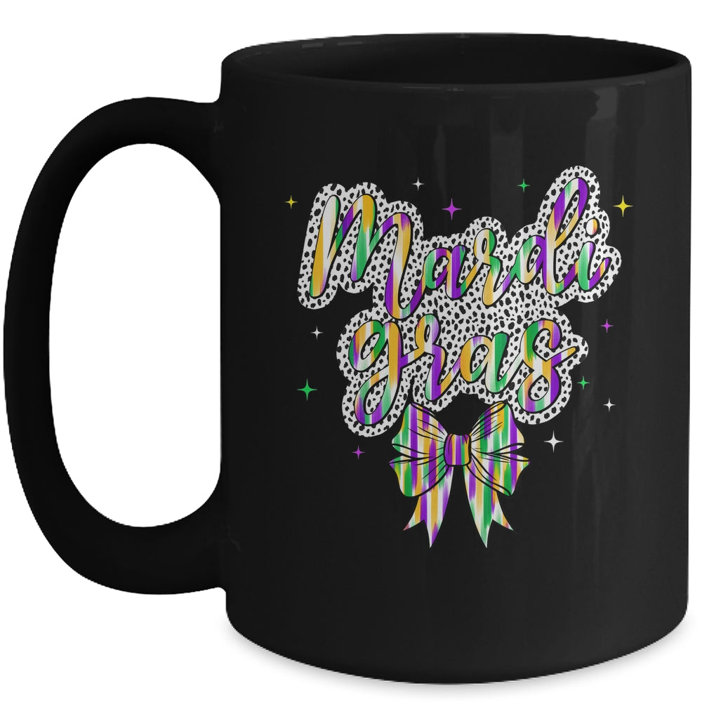 Coquette Bow Mardi Gras New Orleans Louisiana Women Girls Mug | siriusteestore