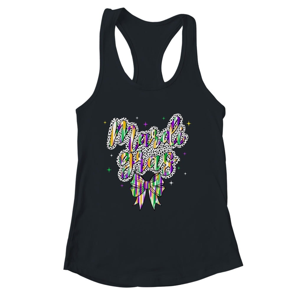 Coquette Bow Mardi Gras New Orleans Louisiana Women Girls Shirt & Tank Top | siriusteestore