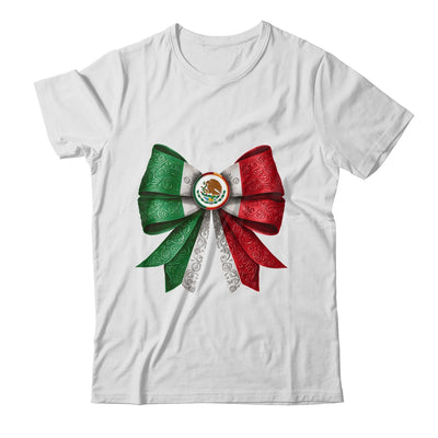 Coquette Bow Mexican Flag Mexico Design For Women Girls Shirt & Tank Top | siriusteestore
