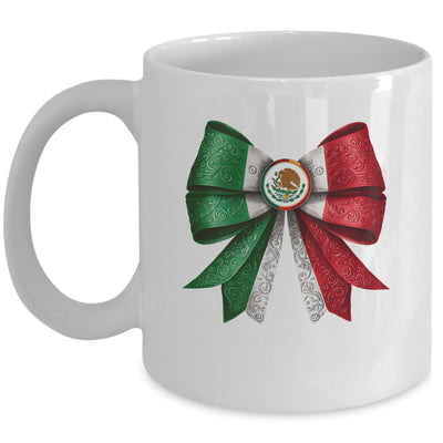 Coquette Bow Mexican Flag Mexico Design For Women Girls Mug | siriusteestore