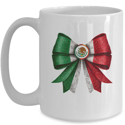 Coquette Bow Mexican Flag Mexico Design For Women Girls Mug | siriusteestore