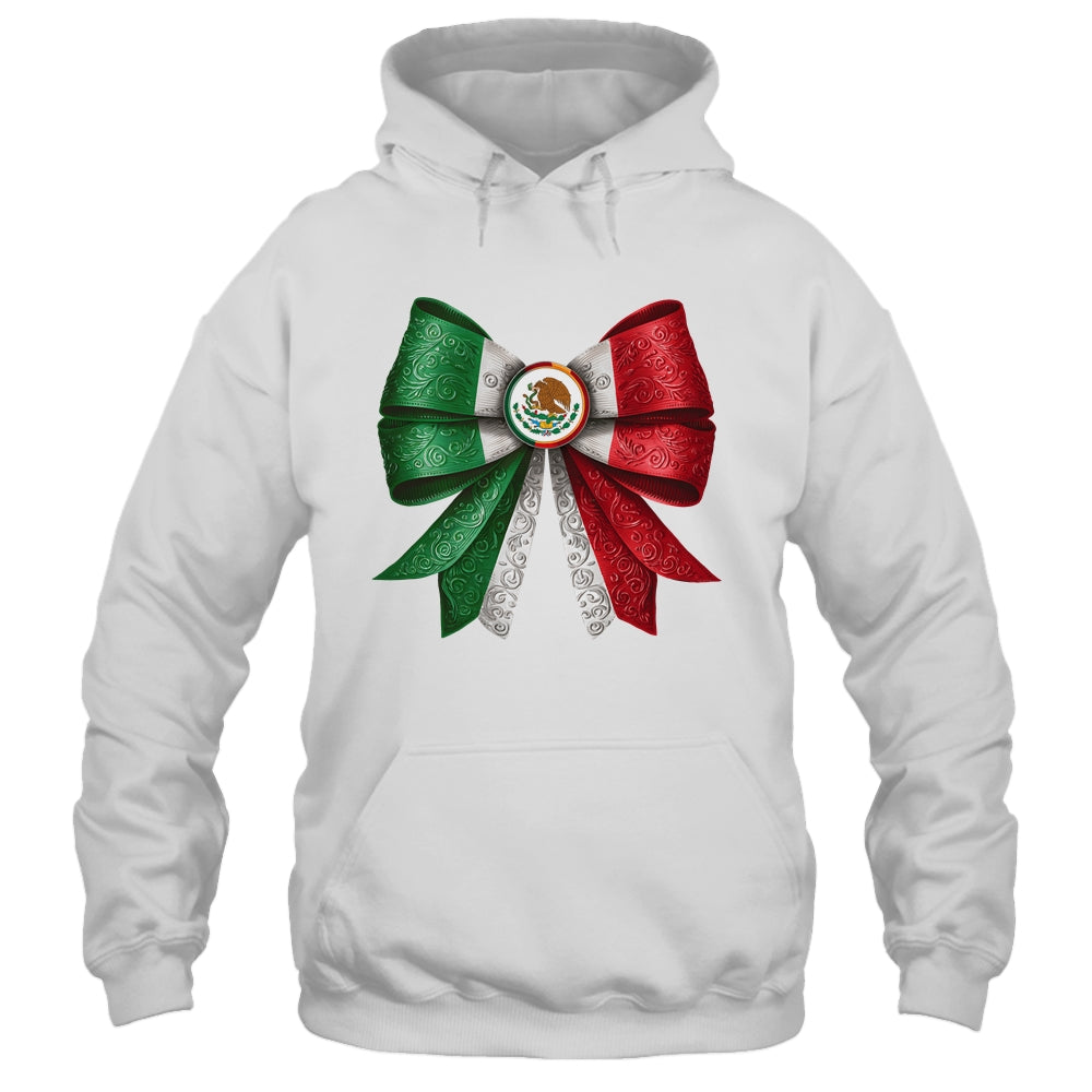 Coquette Bow Mexican Flag Mexico Design For Women Girls Shirt & Tank Top | siriusteestore