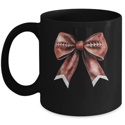 Coquette Bow Pumpkin American Football Thanksgiving Autumn Mug | siriusteestore