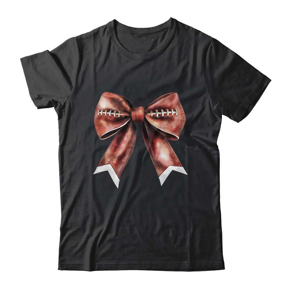 Coquette Bow Pumpkin American Football Thanksgiving Autumn Shirt & Tank Top | siriusteestore
