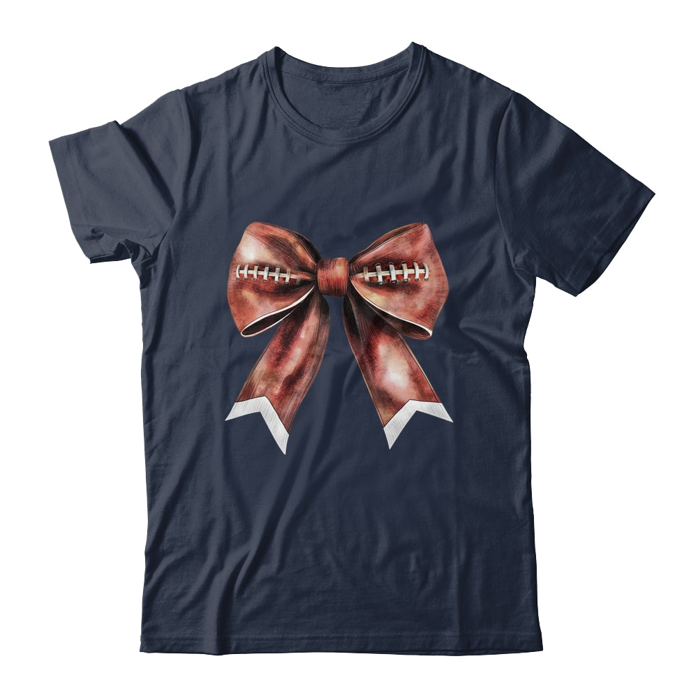 Coquette Bow Pumpkin American Football Thanksgiving Autumn Shirt & Tank Top | siriusteestore