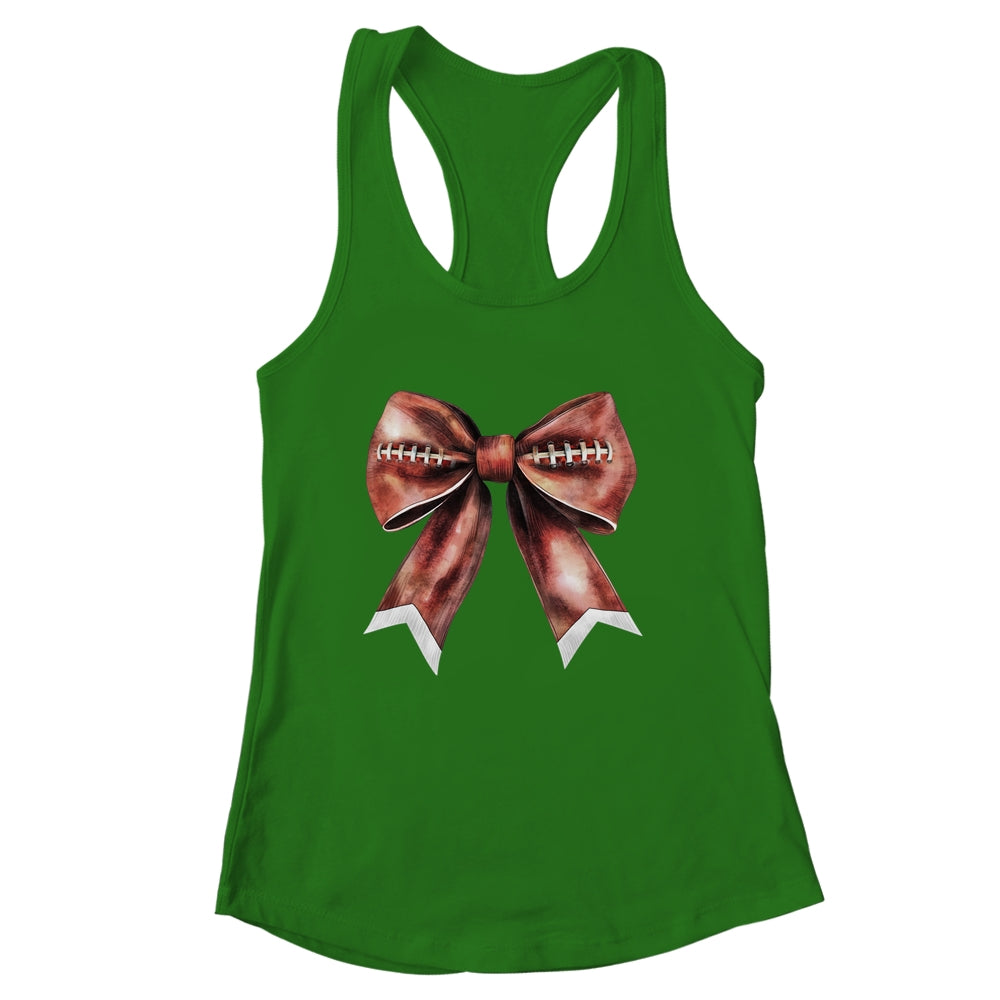 Coquette Bow Pumpkin American Football Thanksgiving Autumn Shirt & Tank Top | siriusteestore