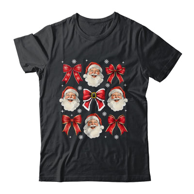 Coquette Bow Santa Claus Merry Christmas Women Girls Xmas Shirt & Sweatshirt | siriusteestore