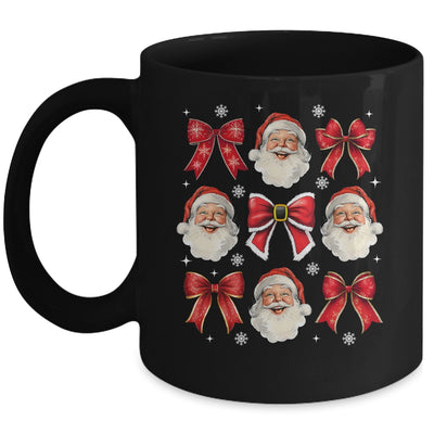 Coquette Bow Santa Claus Merry Christmas Women Girls Xmas Mug | siriusteestore