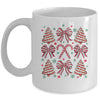 Coquette Bow Tree Cake Candy Cane Merry Christmas Girls Kids Mug | siriusteestore