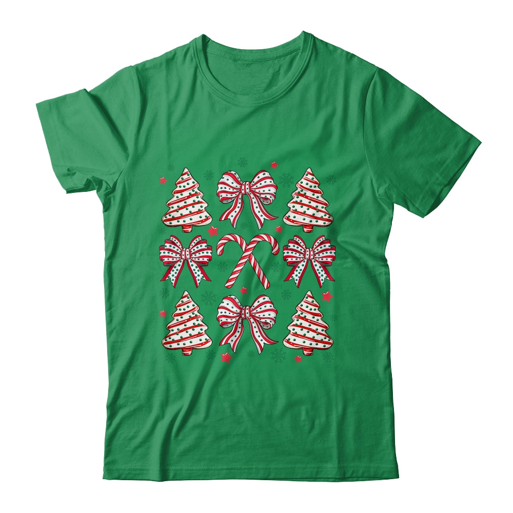 Coquette Bow Tree Cake Candy Cane Merry Christmas Girls Kids Shirt & Sweatshirt | siriusteestore